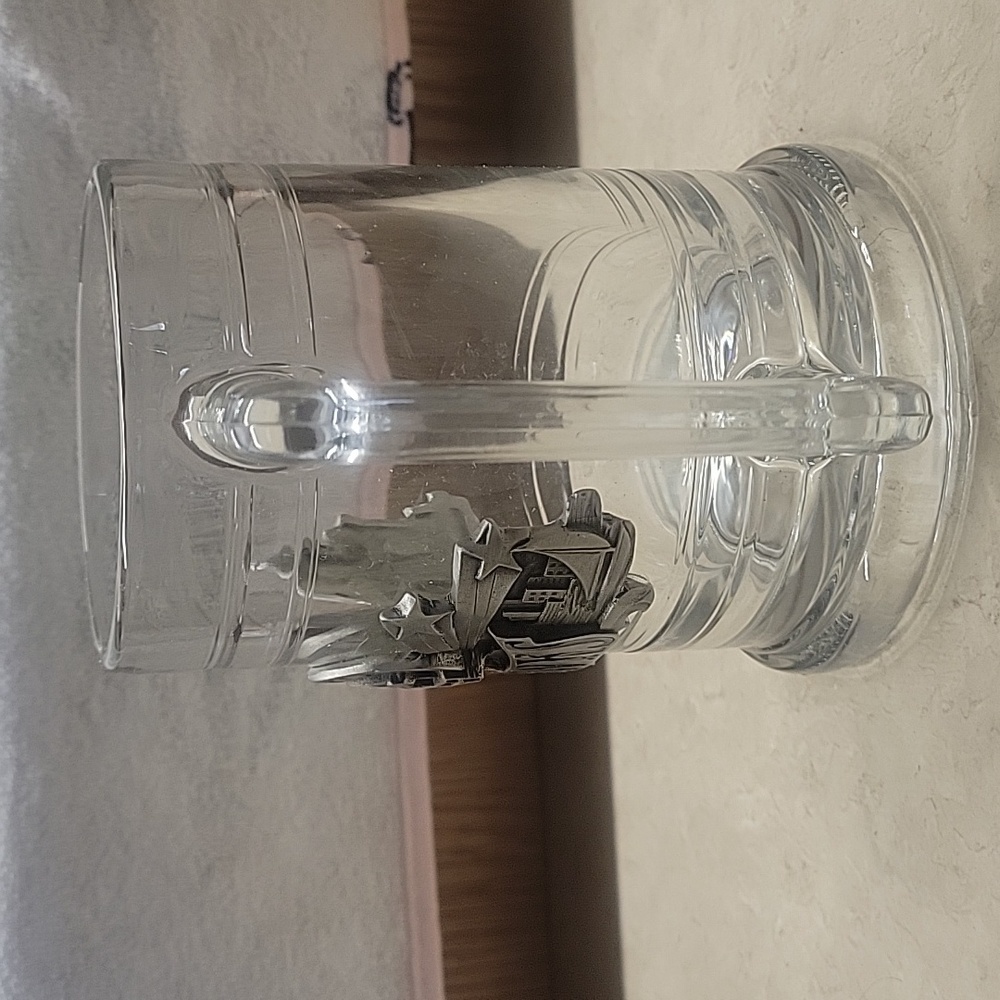 Seattle Seahawks NFL glass beer steins mug. Very likely vintage. Heavy! No flaws - Picture 2 of 6